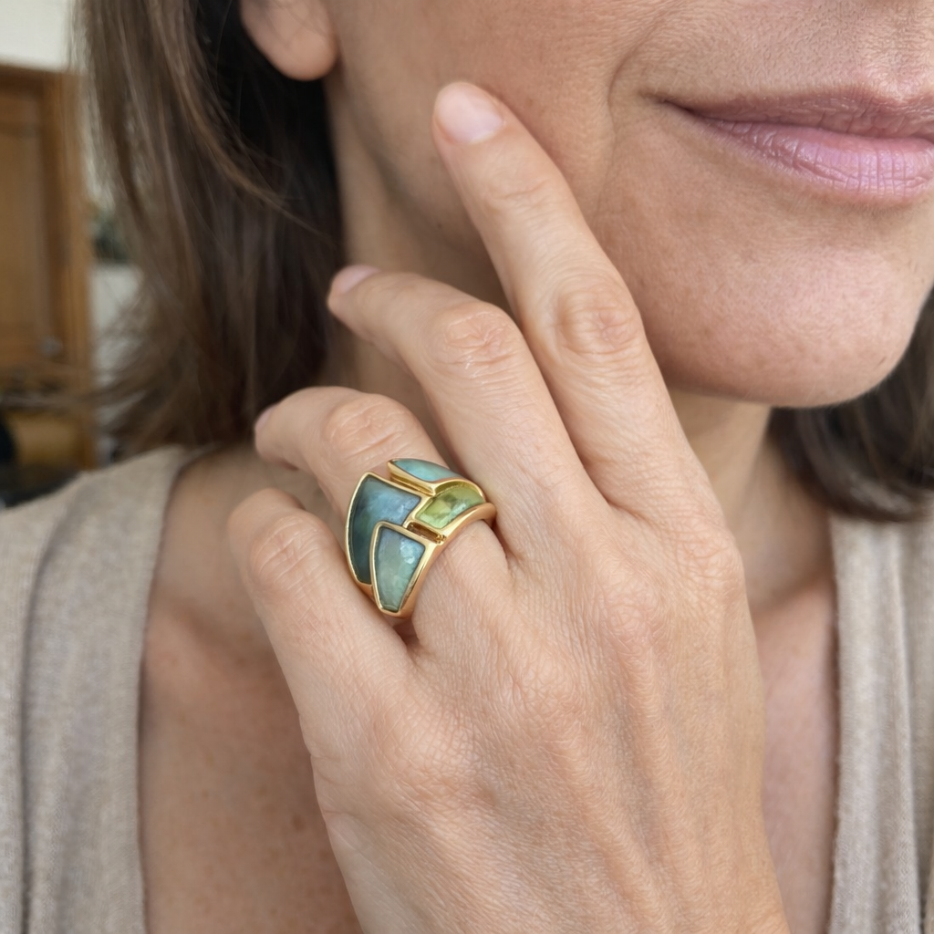 Anello Leafshine Dorato Oro giallo