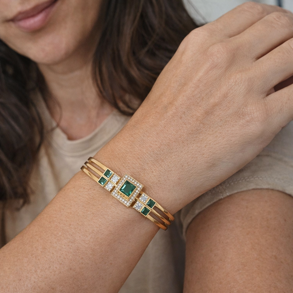 Esme Carrington Bracciale Smeraldo