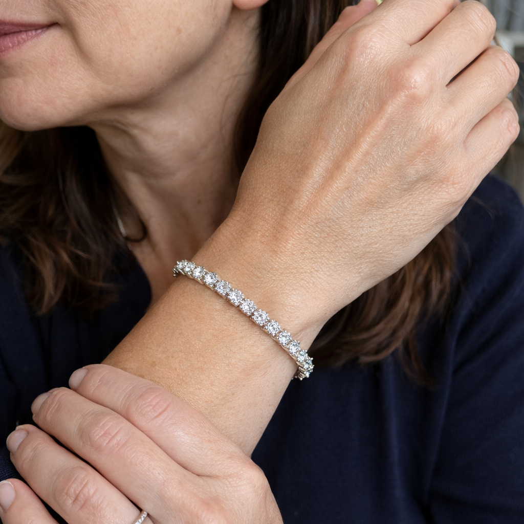 Bracciale Tennis Cluster Classico