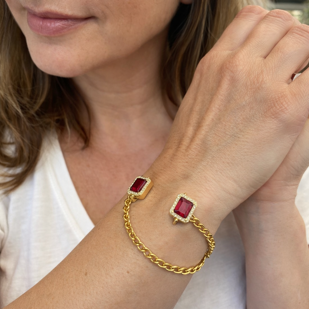 Veloria Bracciale Aperto Rubino