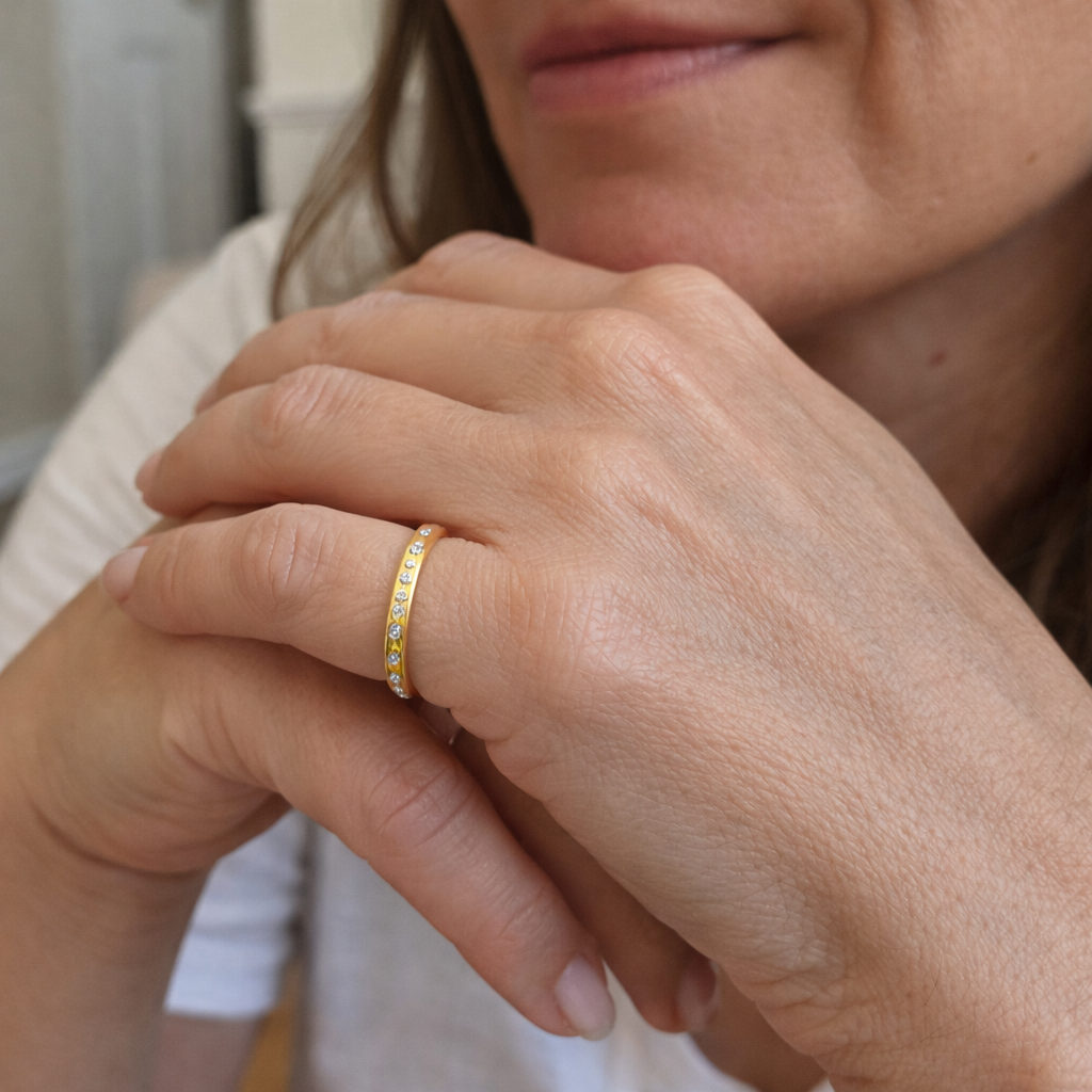 Bracciale Halo Punto Oro giallo