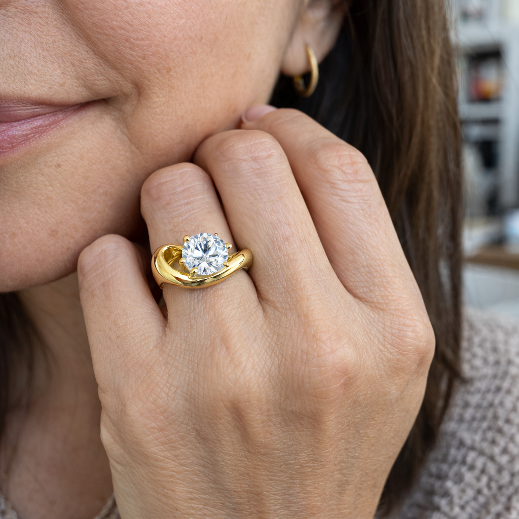 Anello Promessa Ondulato Oro giallo