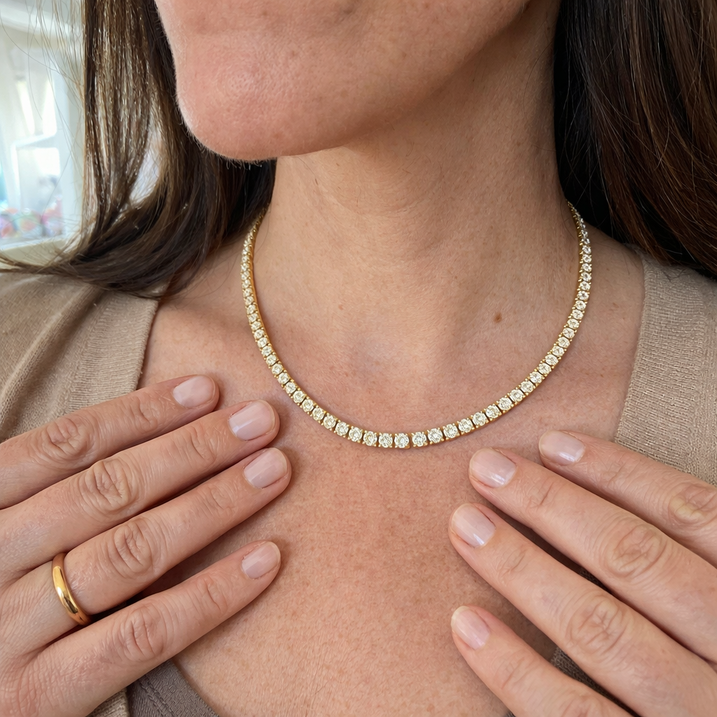 Collana Tennis Oro giallo