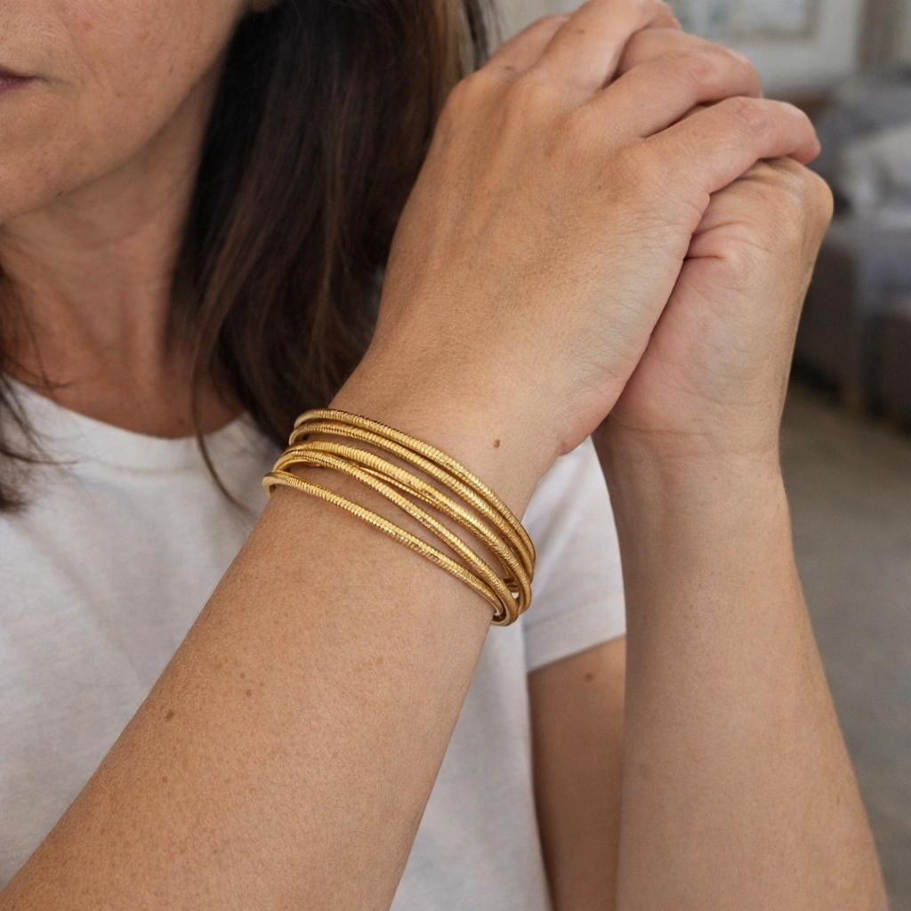 Collana Tre Strati Oro giallo