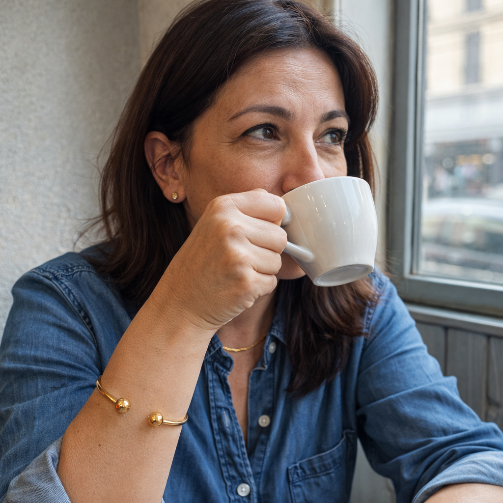 Parure Minimalista Girocollo e Bracciale Glow Oro giallo