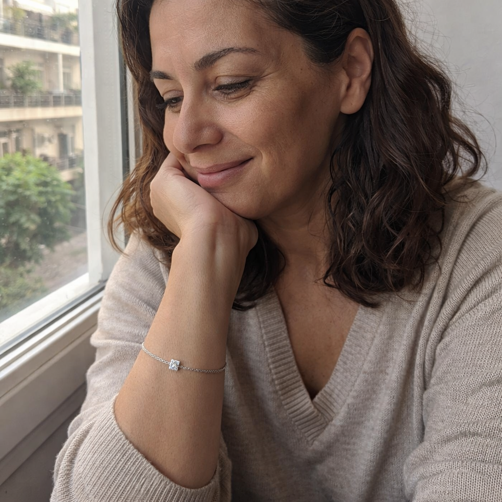 Clea Bracciale con Pietre preziose Oro bianco
