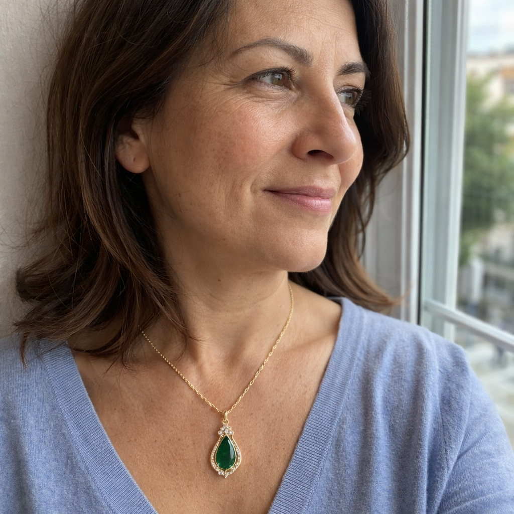 Liana Moretti Collana Smeraldo Oro giallo