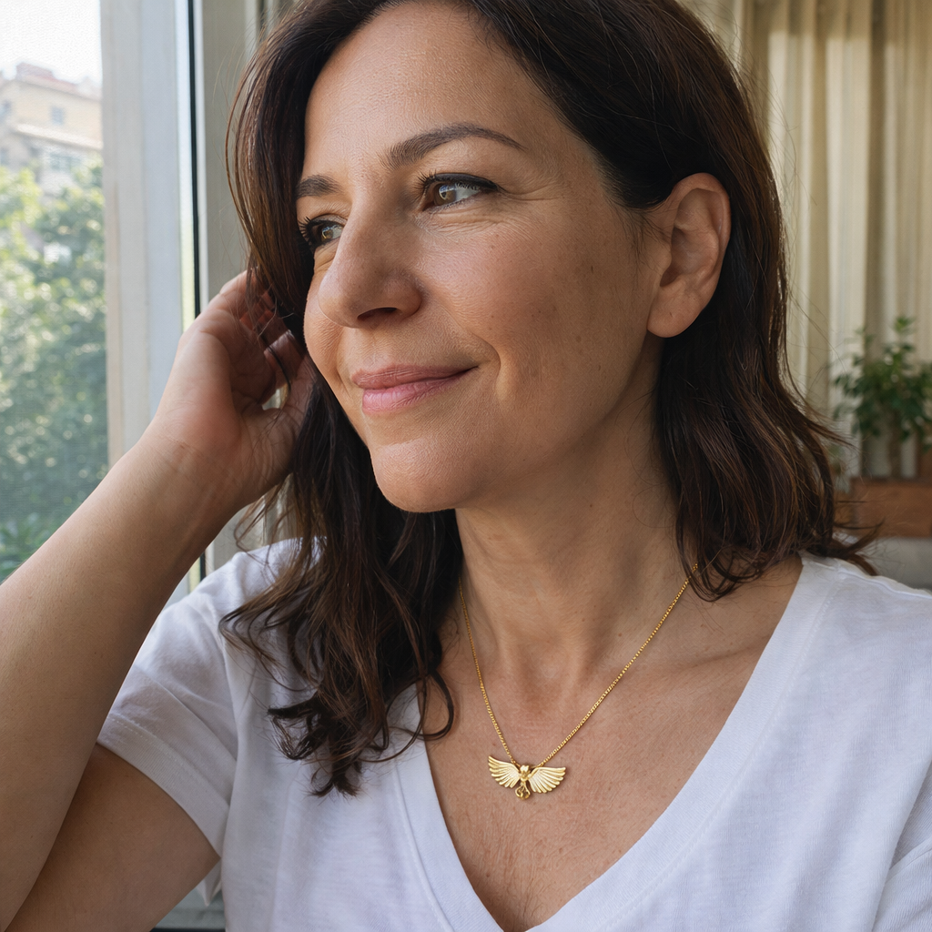 Collana Ali Angelo Volo Oro giallo