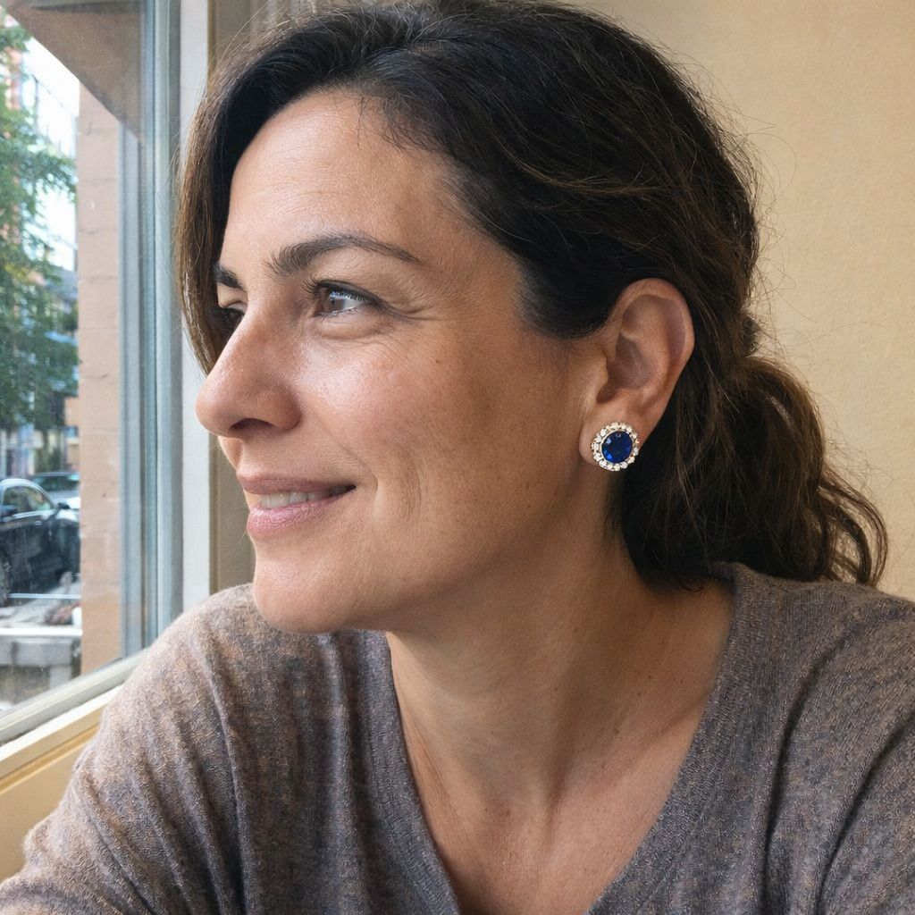 Nadine Orecchini Zaffiro Oro giallo