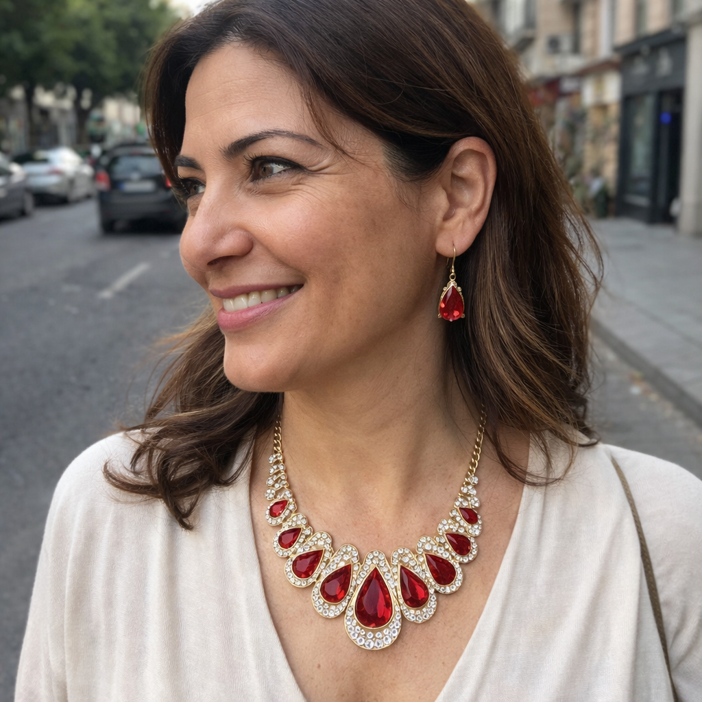 Maevina Crimselle Parure Rubino