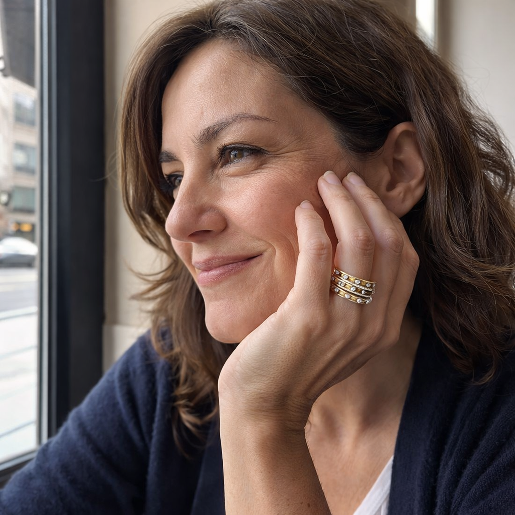 Anello Zircone Radiance Argento e Oro Oro misto