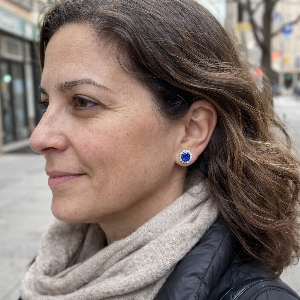 Lucia Celestine Orecchini Zaffiro Oro bianco