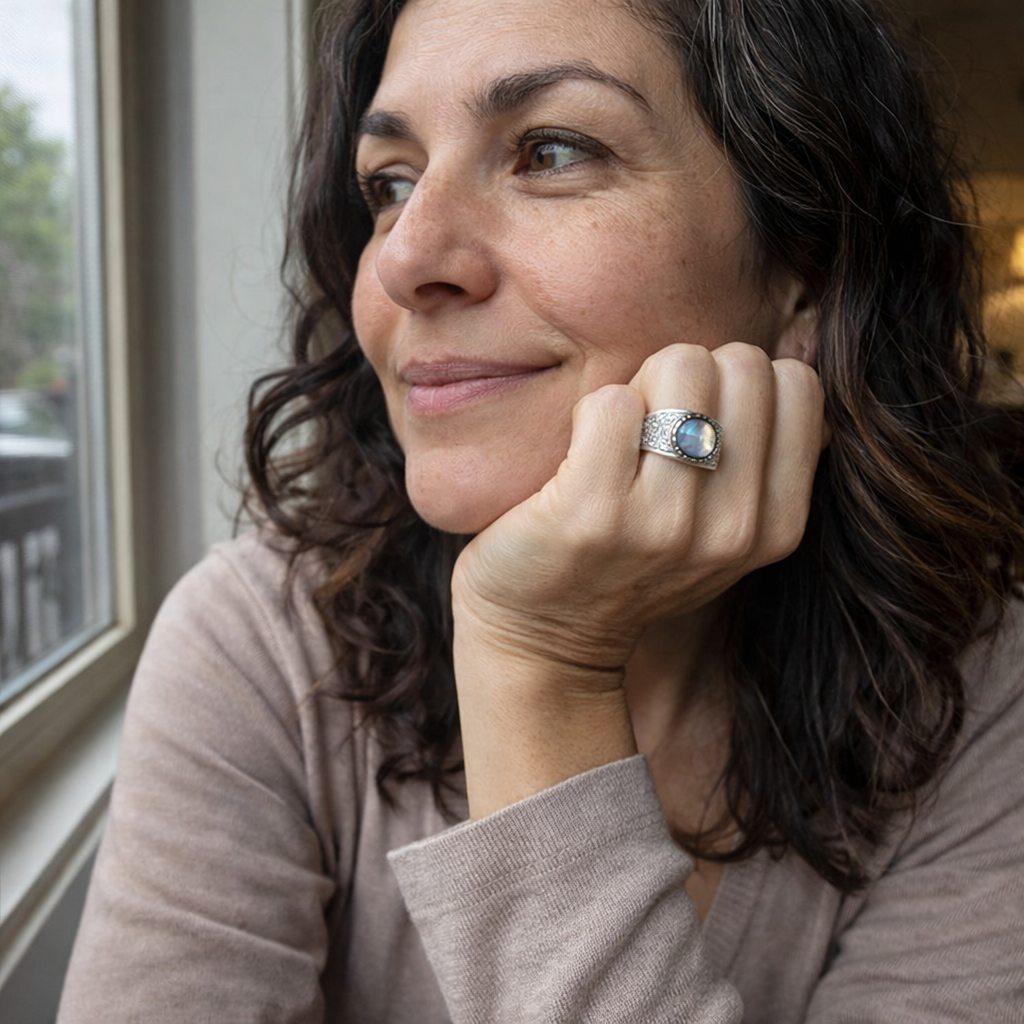Anello Boho Pietra di Luna