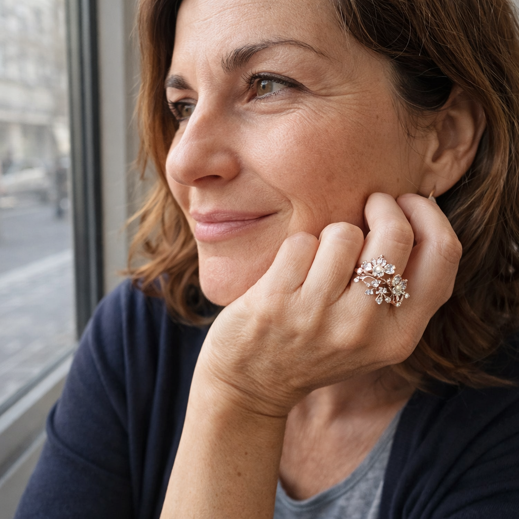 Anello Fioritura Radiosa Brillante