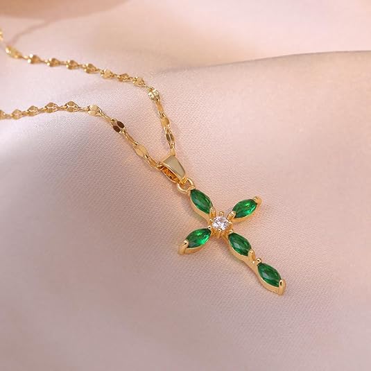 Collana Croce Smeraldo