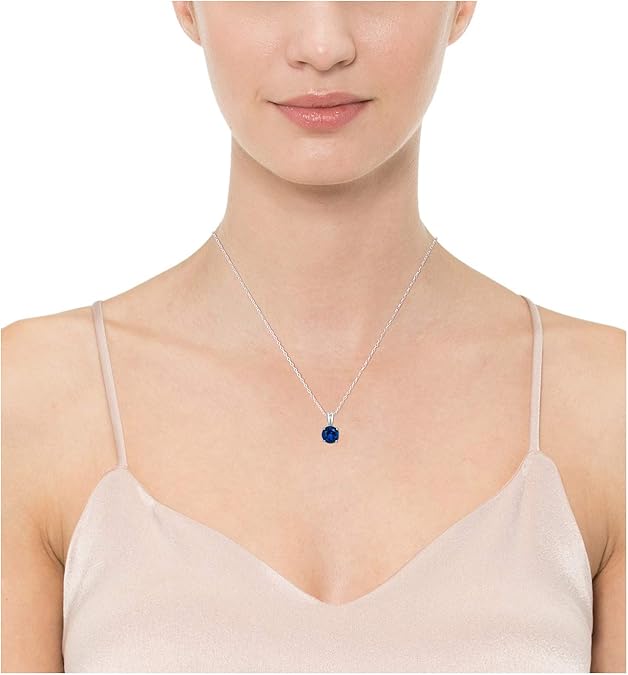 Collana Zaffiro Taglio Tondo