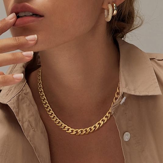 Collana Maglia Cubana Spessa Oro giallo