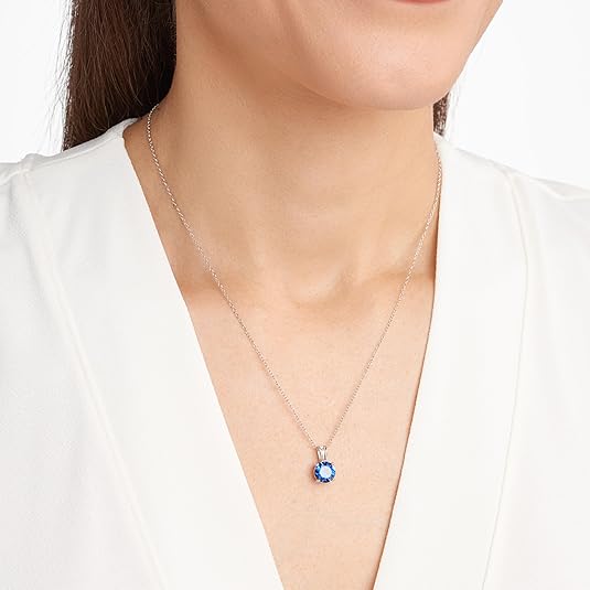 Collana Zaffiro Taglio Tondo