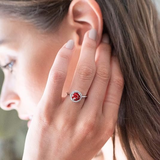 Anello Promessa Rubino Bagliore Cremisi