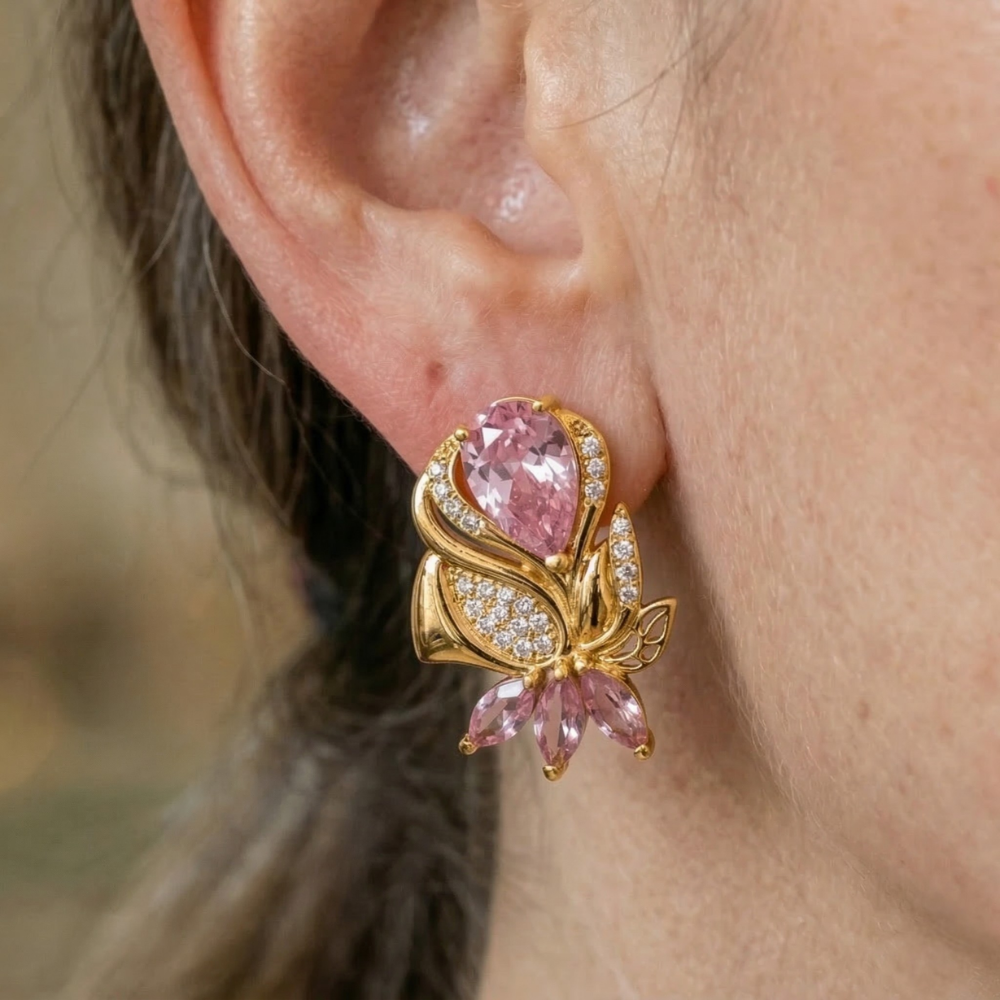 Amorette Orecchini Petalo Rosa