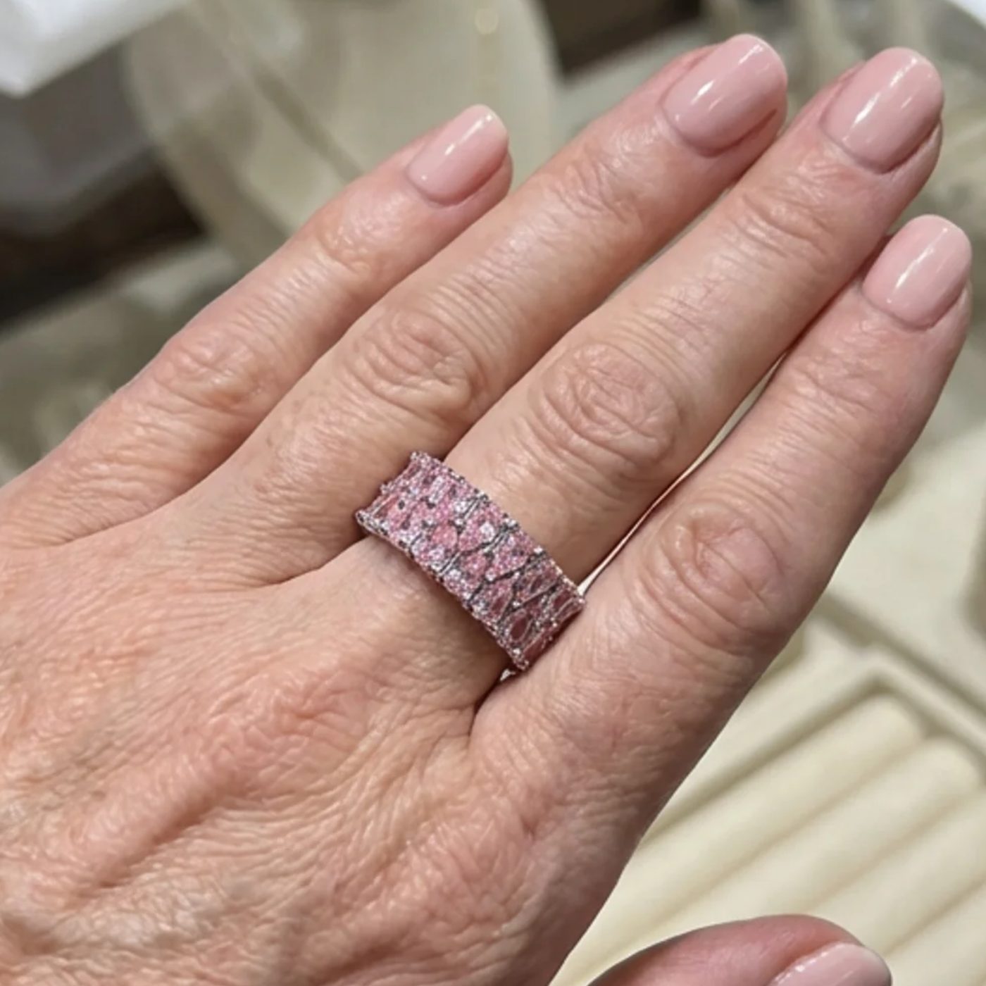 Blush Cascade Anello Eternity