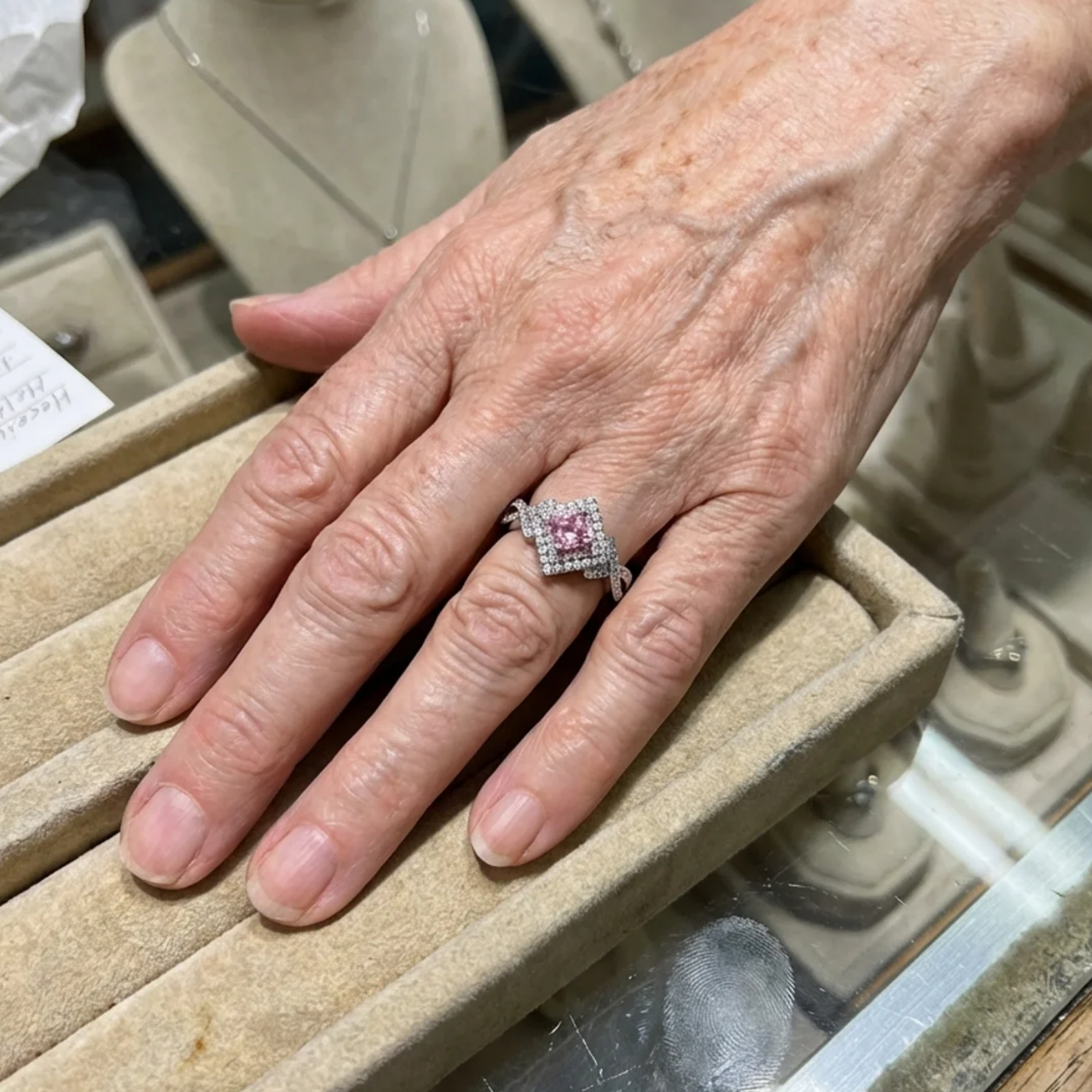 Couture Anello Quadrato Pave