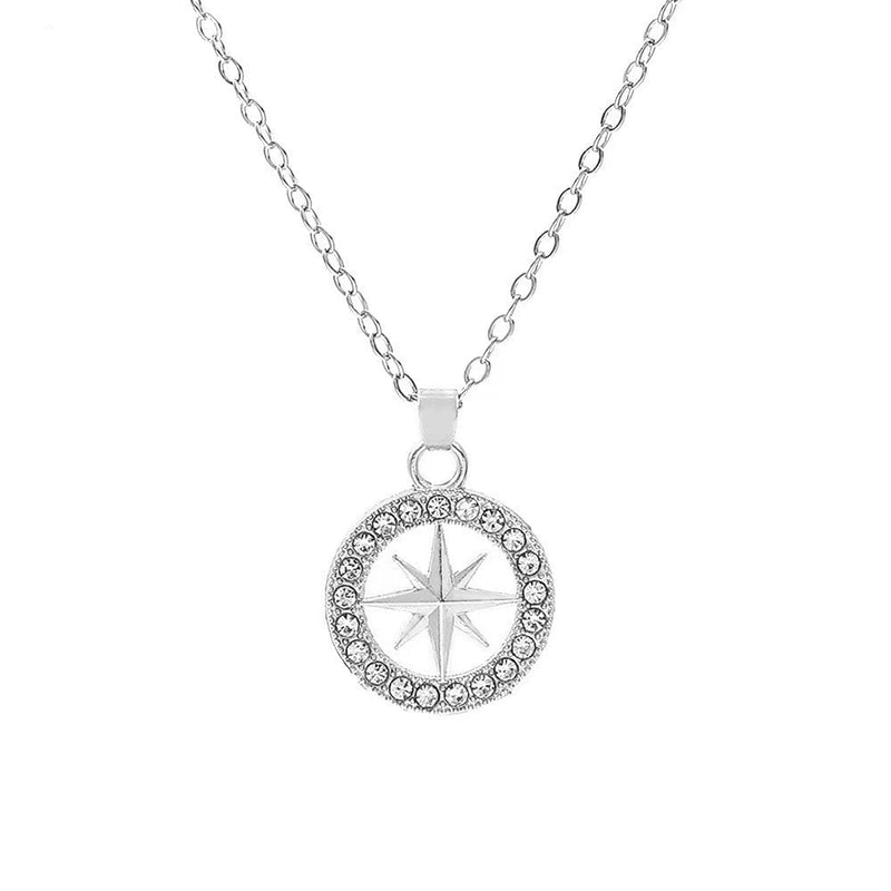 Collana Pendente Stella Polare Oro bianco