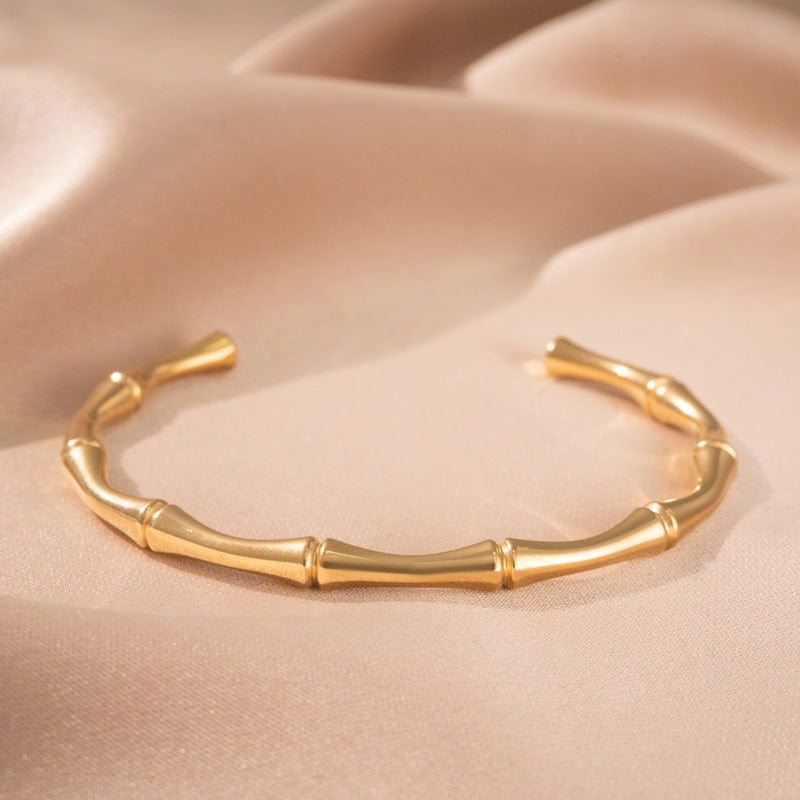 Bracciale Rigido Bambu Oro giallo