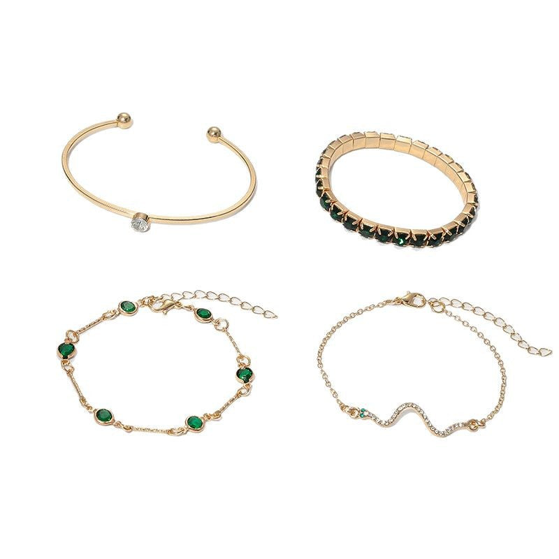 Sorina Feldwyn Parure Bracciali Smeraldo