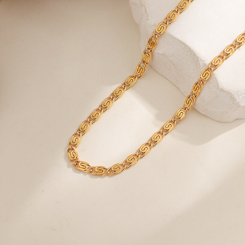 Nusa Collana Catena Intrecciata Oro giallo
