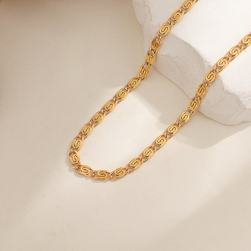 Nusa Collana Catena Intrecciata Oro giallo