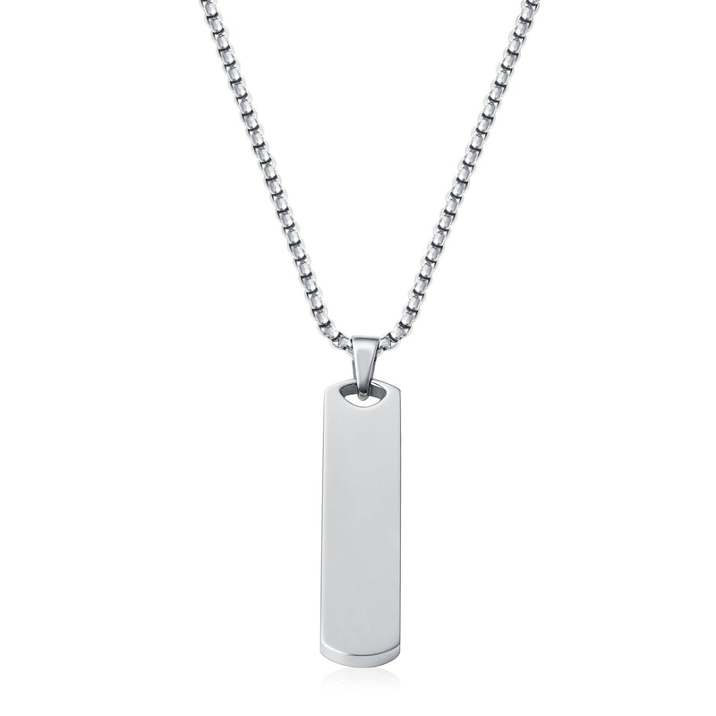 Collana Placca Core Oro Bianco