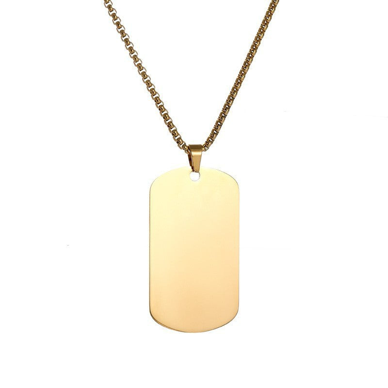 Collana Placca Essential Oro giallo