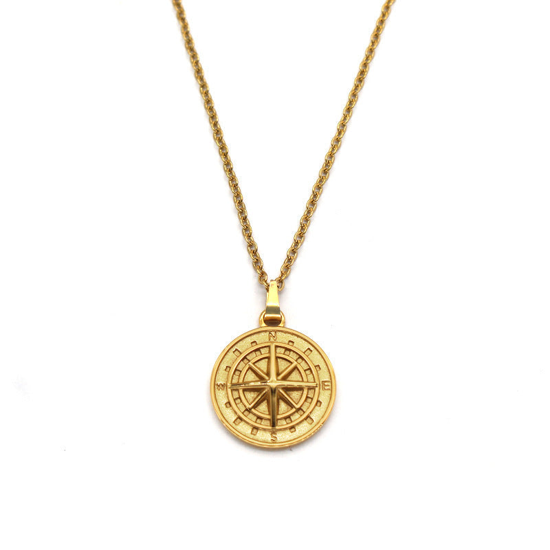 Collana Pendente Bussola Oro giallo