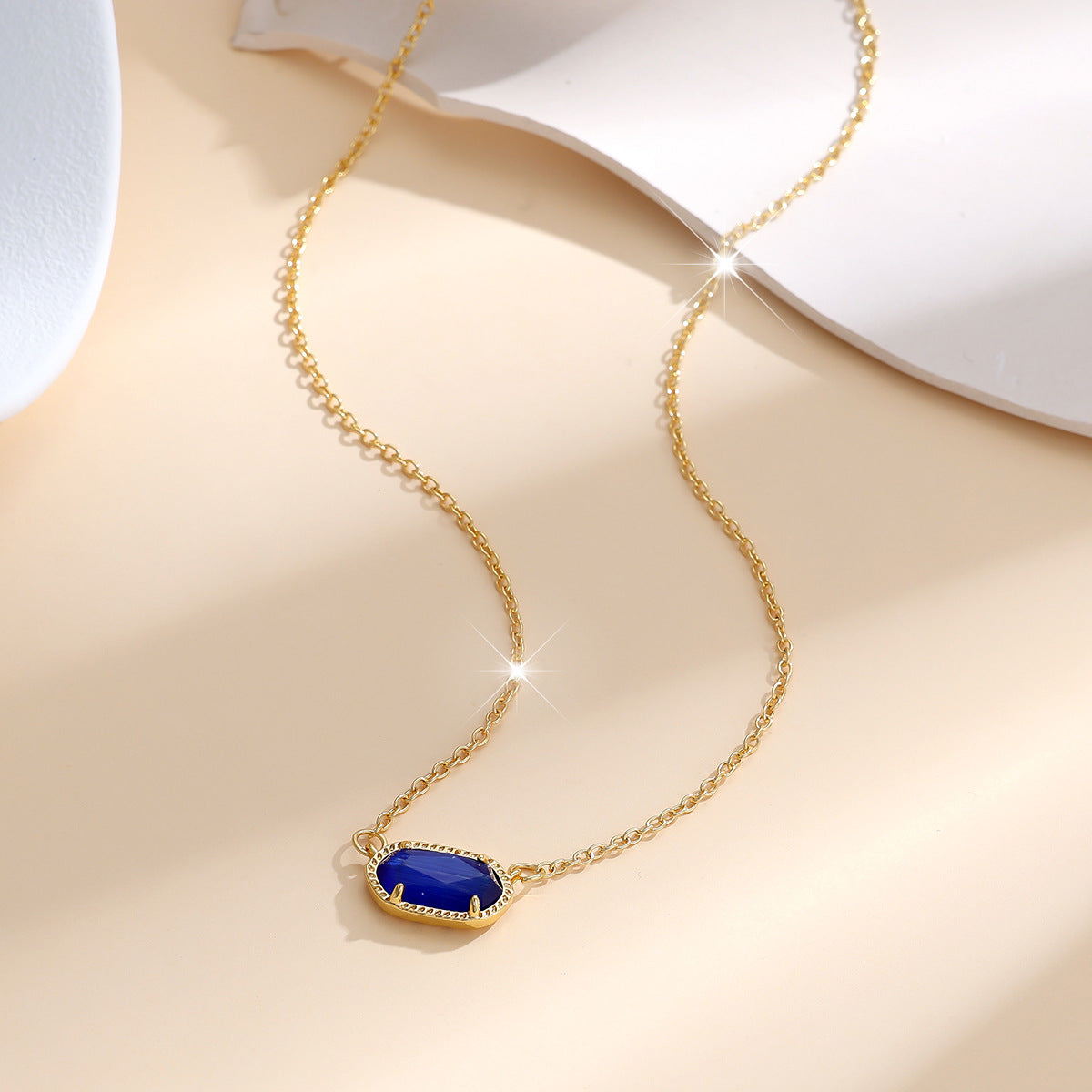 Collana Zaffiro Ovale Classica