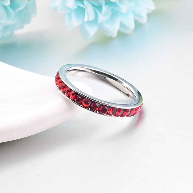 Anello Eternita Rubino