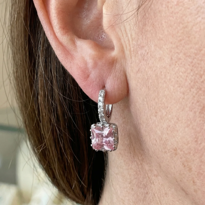 Pink Radiance Orecchini Cerchi Piccoli