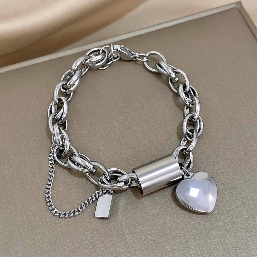 Bracciale Spesso Cuore Oro giallo