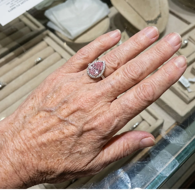 Anello Goccia Zaffiro Rosa