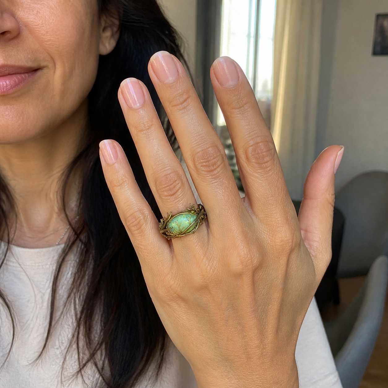 Anello Verdant Bloom Oro giallo