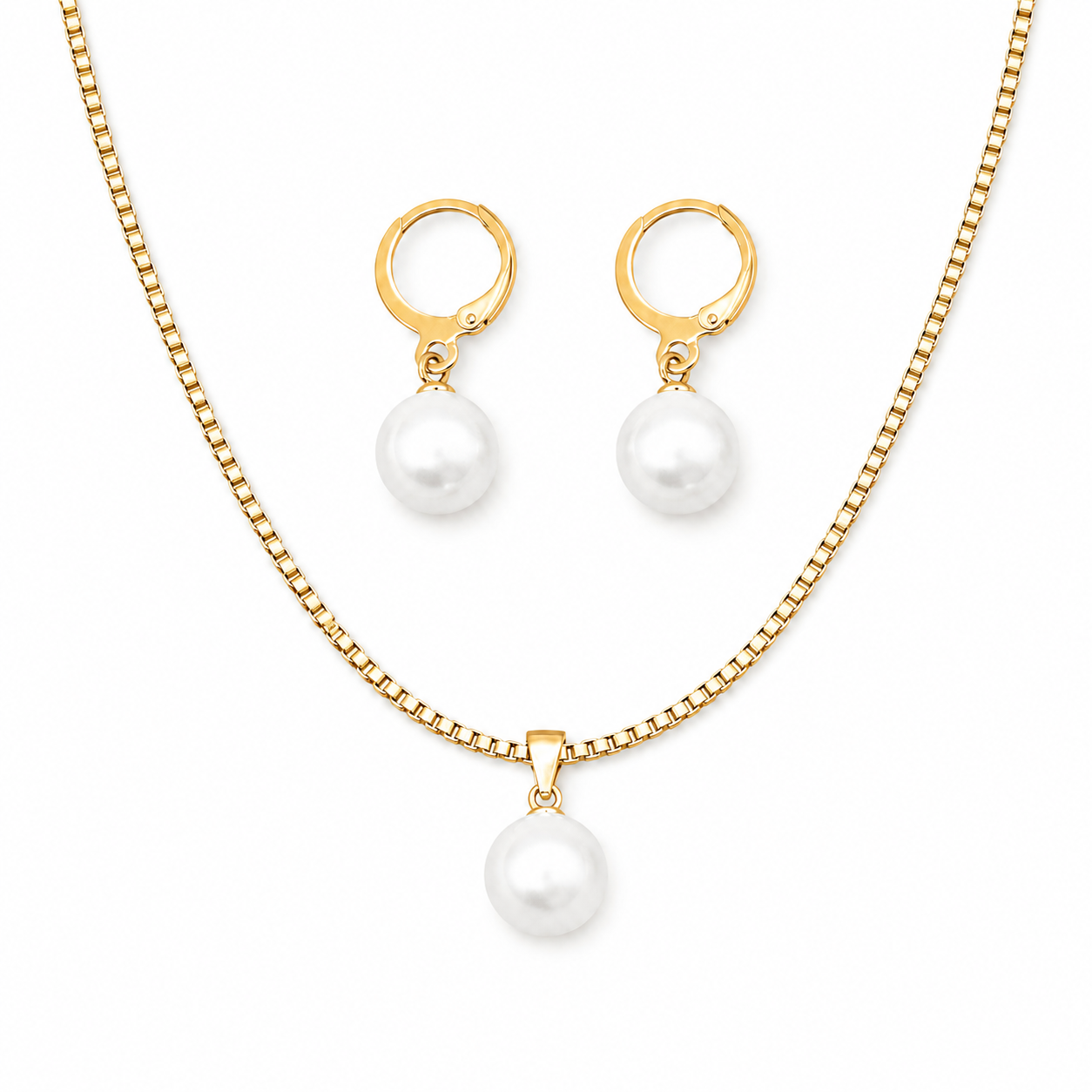 Golden Grace Parure Gioielli con Perle Oro giallo