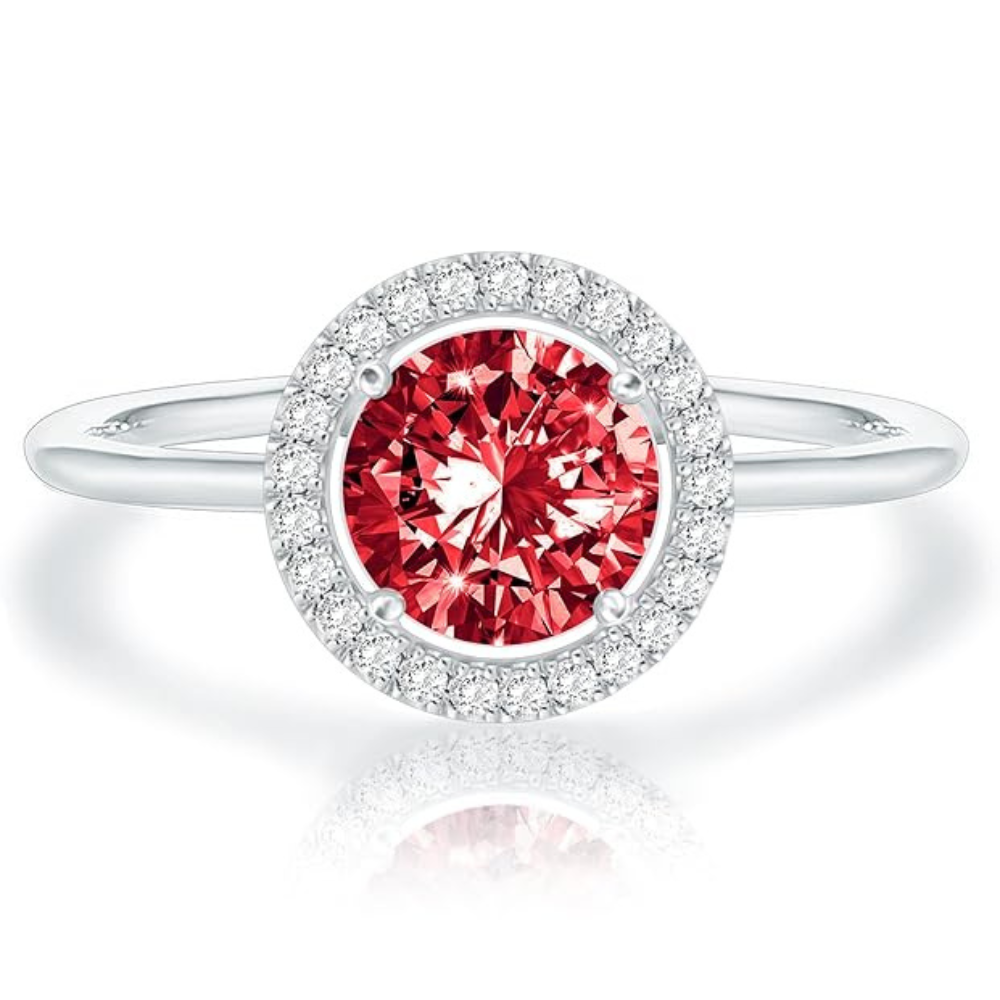 Anello Promessa Rubino Bagliore Cremisi