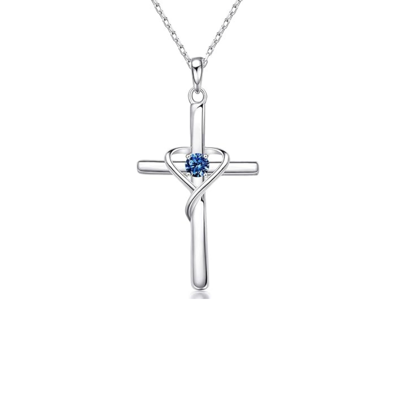 Collana Croce Zaffiro