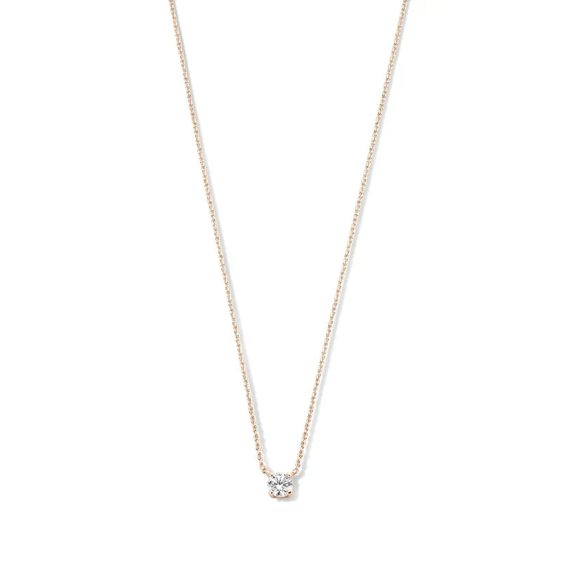 Clea Collana con Pietra Moissanite Oro giallo