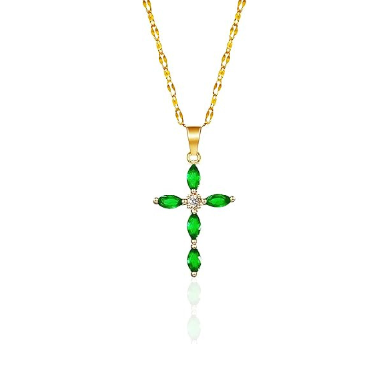 Collana Croce Smeraldo