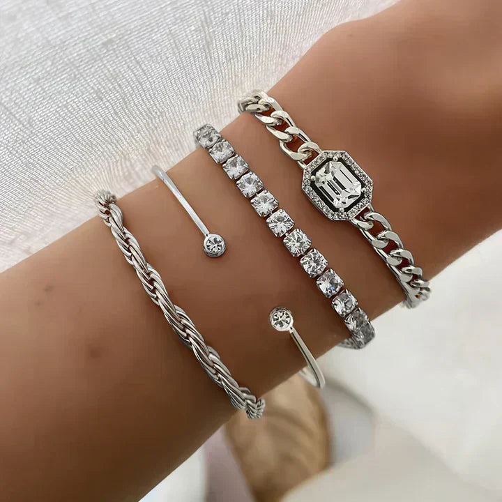 Domitia Calvina Parure di Bracciali Oro bianco